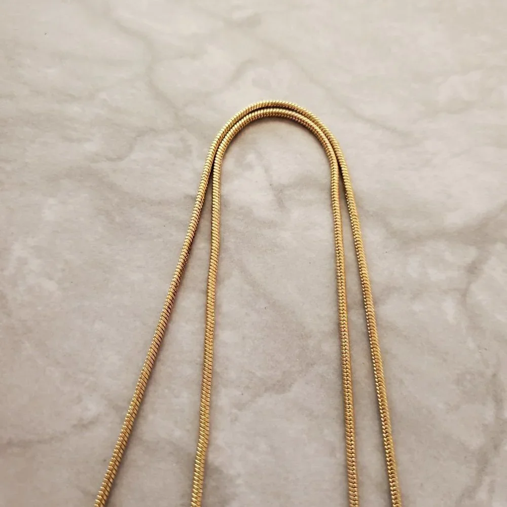 ✨ J.Crew snake Chain Rhinesontes Crystals Hoops Pendant Statement Necklace ✨